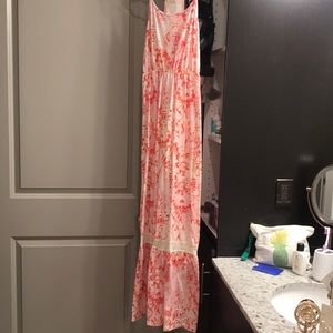 Pink floral dress